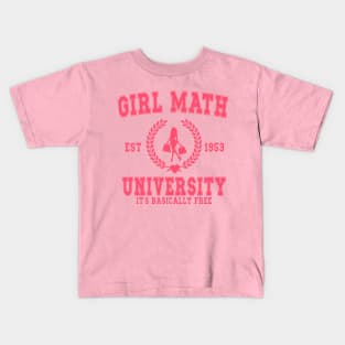 Girl Math University Valentine Shirt or Sweatshirt Gift For Girlfriend, Valentines Kids T-Shirt